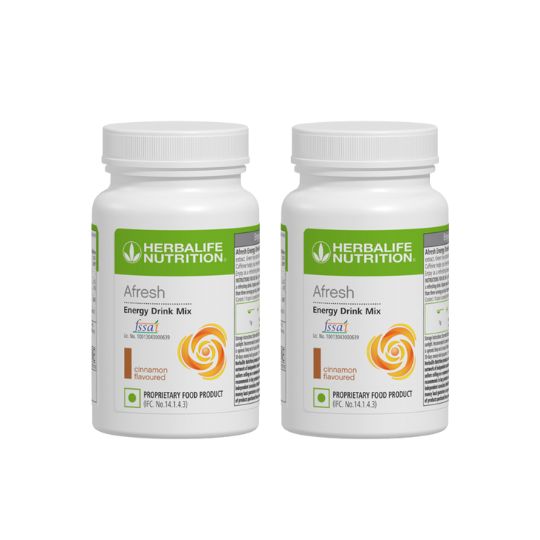 Herbalife Afresh Energy Drink Mix 50g Cinnamon Pack Of 2
