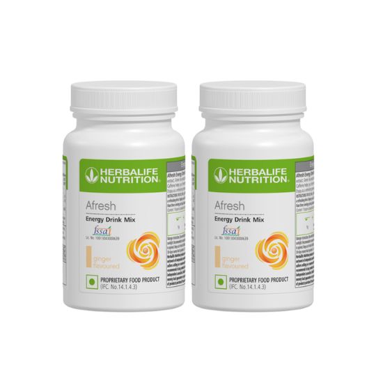 Herbalife Afresh Energy Drink Mix 50g Ginger Pack Of 2
