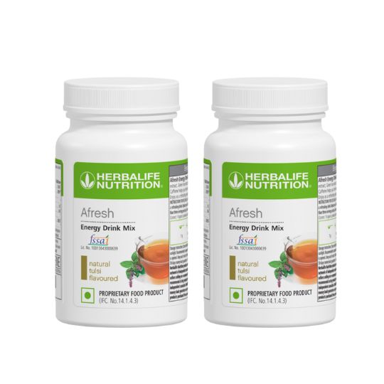 Herbalife Afresh Energy Drink Mix 50g Tulsi Pack Of 2